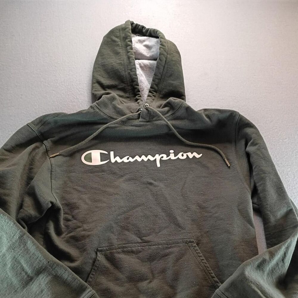 Champion Men's Green and Brown Hoodie